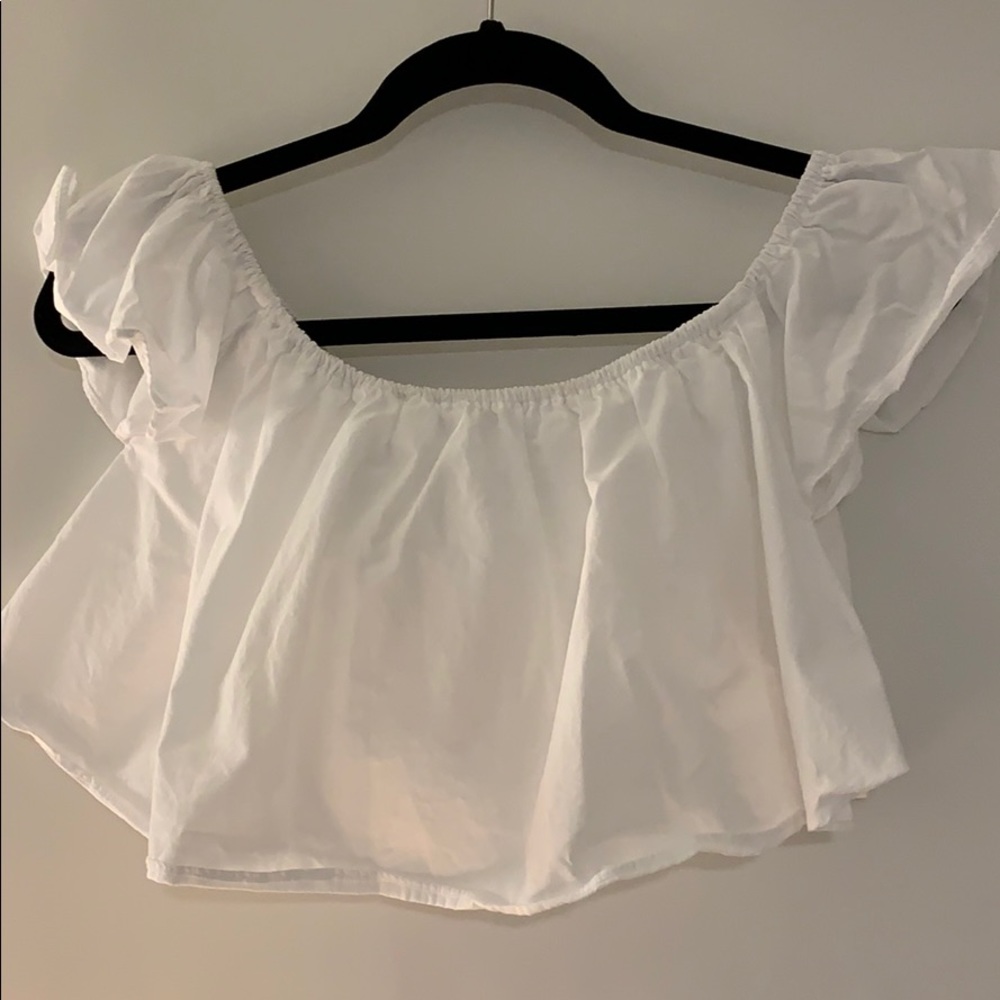 Zara off the shoulder crop top